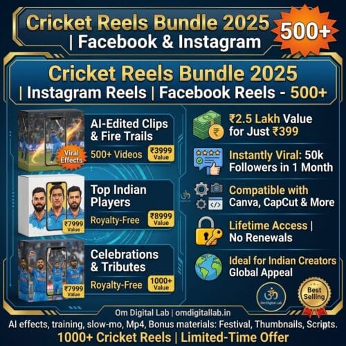 Cricket Reels Bundle 2025 | Facebook & Instagram