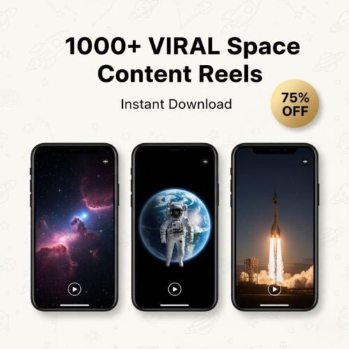 Space Content Reels Bundle – 1250+ Visuals for Shorts and Reels