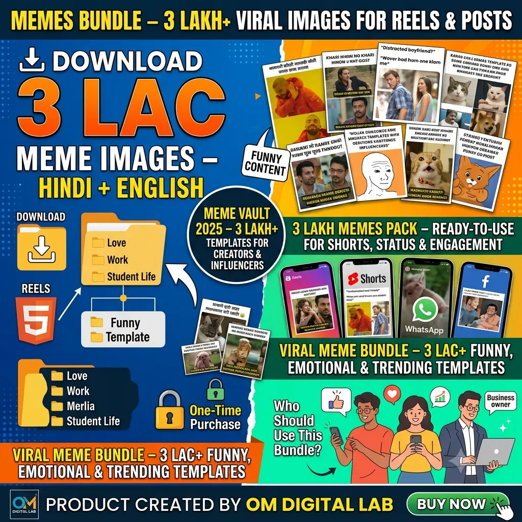 Memes Bundle – 3 Lakh+ Viral Images for Reels & Posts